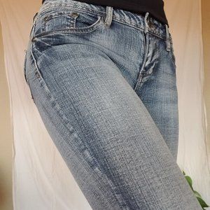 Ashy medium wash bootcut jeans